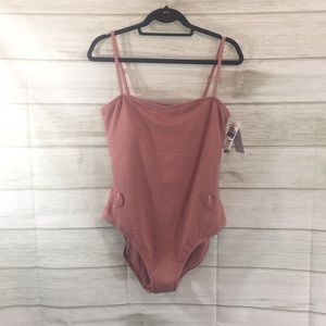 TIME AND TRU Missy Elevated One Piece • High Leg